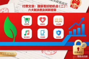 付费文章：国家看好的机会(二)：六大新消费及其新增量-一米创业记