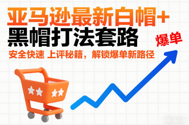 亚马逊最新白帽+黑帽打法套路，安全快速上评秘籍，解锁爆单新路径-一米创业记
