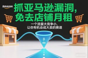 抓亚马逊漏洞，免去店铺月租，一个流量大竞争小，让你有机会成大卖的赛道-一米创业记