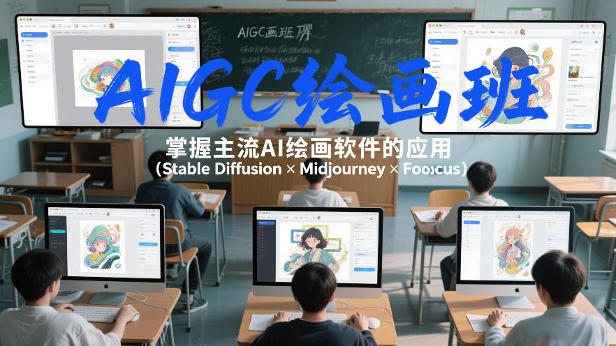 AIGC绘画班，掌握主流Ai绘画软件的应用（Stable Diffusion x Midjourney x Fooocus）-一米创业记