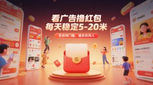 看广告撸红包，每天稳定5-20米，无任何门槛，适合任何人-一米创业记