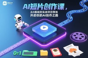 AI短片创作课，从0基础到实战项目落地，开启你的AI创作之路（更新）-一米创业记