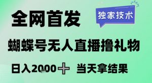 2026最新蝴蝶号无人直播掘金，独家技术，全网首发小白做了一个月收益3W，长期稳定可做【揭秘】-一米创业记