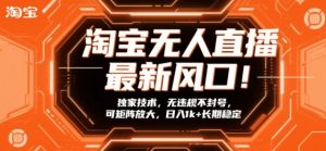 淘宝无人直播最新风口！独家技术，无违规不封号，可矩阵放大，日入1k+长期稳定【揭秘】-一米创业记