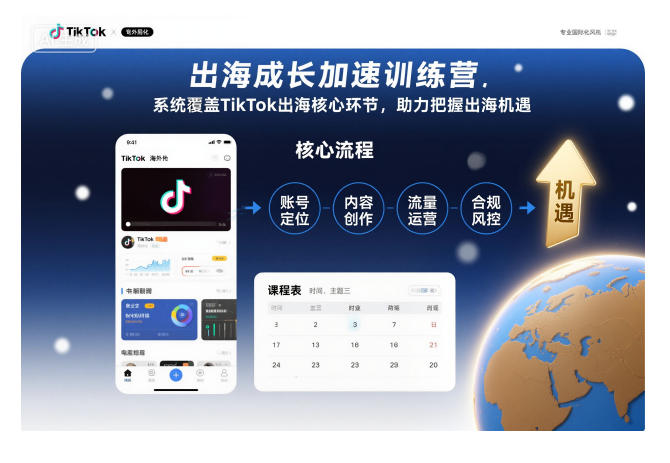 出海成长加速训练营，系统覆盖TikTok出海核心环节，助力把握出海机遇（更新）-一米创业记