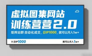 虚拟图集网站训练营2.0，矩阵站群自动化成交，日IP1000，就可以月入1w+-一米创业记