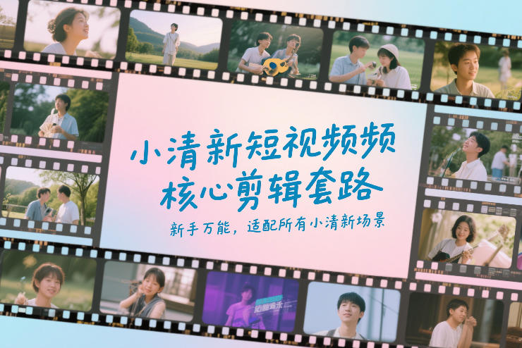 小清新短视频核心剪辑套路，新手万能，适配所有小清新场景-一米创业记