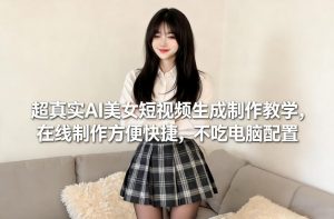 超真实AI美女短视频生成制作教学，在线制作方便快捷，不吃电脑配置，快速起号涨粉-一米创业记
