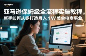 亚马逊保姆级全流程实操教程，新手如何从零打造月入1W美金电商事业-一米创业记