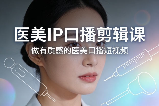 医美IP口播剪辑课，做有质感的医美口播短视频-一米创业记