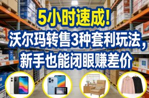 5小时速成!沃尔玛转售3种套利玩法,新手也能闭眼賺差价-一米创业记