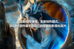 AI短剧创作课程，全新创作模式，从0到1创作属于你自己的短剧和影视化短片-一米创业记