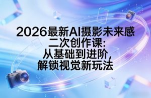 2026最新AI摄影未来感二次创作课：从基础到进阶，解锁视觉新玩法-一米创业记