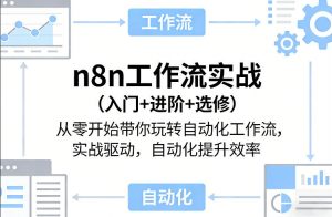 n8n工作流实战（入门+进阶+选修）从零开始带你玩转自动化工作流，实战驱动，自动化提升效率-一米创业记