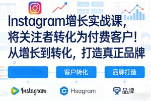Instagram增长实战课，将关注者转化为付费客户！从增长到转化，打造真正品牌（双语字幕）-一米创业记