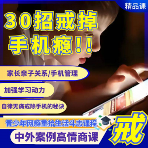 戒瘾网瘾视频教程全套管理技巧亲子关系学习动力在线课程-淘宝虚拟宝库