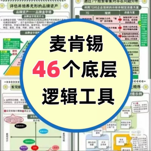 46种麦肯锡思考工具框架底层逻辑137页PPT属于芒格100个思维模型-淘宝虚拟宝库