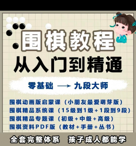 围棋教程零基础儿童视频课少儿动画启蒙围棋入门系统电子资料课程-淘宝虚拟宝库