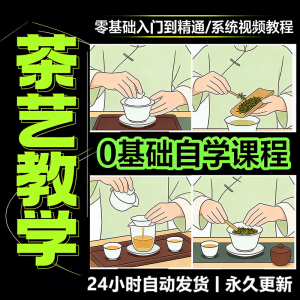茶艺师茶道视频教程零基础自学培训课程新手入门泡茶品茶资料素材-淘宝虚拟宝库