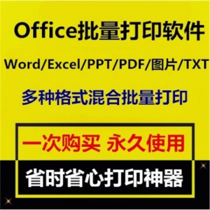 Office批量打印软件工具 Word/Excel/PPT/图片/PDF批量打印软件-淘宝虚拟宝库
