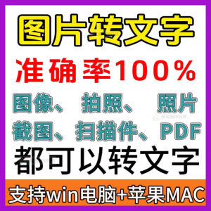 一键图片转文字拍照扫描件转Word文档Excel表格提取助手-淘宝虚拟宝库