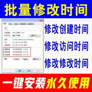 文件批量修改属性文件夹创建访问时间修改Excel更改日期软件-淘宝虚拟宝库