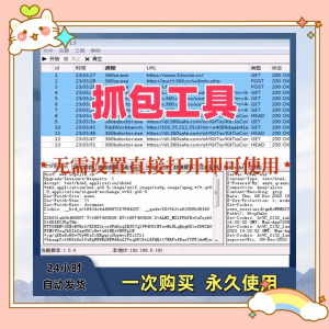 抓包工具无需设置直接打开即可使用可抓包基于sunny网络中间件-淘宝虚拟宝库