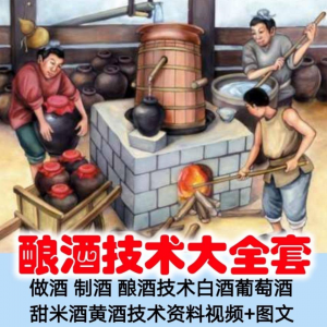 土法做酒 制酒 酿酒造酒技术白酒葡萄酒甜米酒黄酒资料视频+图文-淘宝虚拟宝库