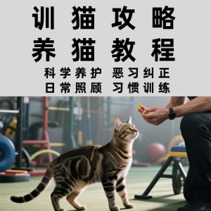 训猫入门培训教学视频课程驯猫教程家庭养猫指南攻略大全注意事项-淘宝虚拟宝库