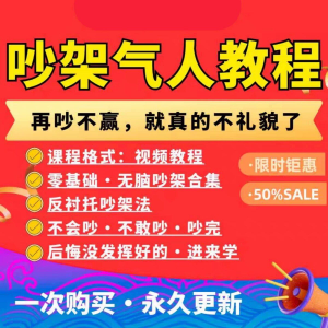 吵架指南教程视频全集从入门到精通技巧培训学习在线课程素材资料-淘宝虚拟宝库