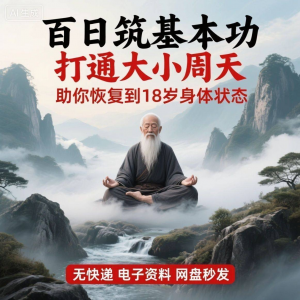 百日筑基功打通大小周天电子版视频课程动功通脉秘传心法打坐讲解-淘宝虚拟宝库