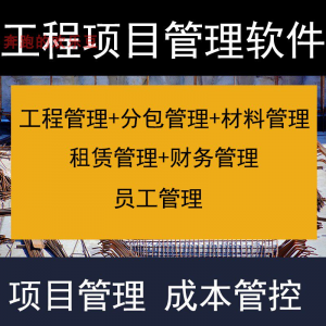 建筑工程项目管理软件分包材料财务合同签证管理工程成本控制系统-淘宝虚拟宝库