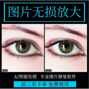 图片无损放大 模糊老照片修复还原变高清画质提高分辨率软件工具-淘宝虚拟宝库