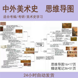 外国美术史思维导图中国美术史思维导图美术作品艺术设计考编考研-淘宝虚拟宝库