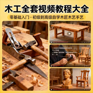 木工木匠木艺手艺零基础入门学习初级到高级全套视频教程-淘宝虚拟宝库