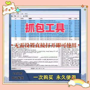 抓包工具软件开发源代码分析设计素材一次性购买永久使用-淘宝虚拟宝库