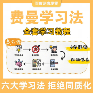 费曼学习法高效率学习全套教程思维导图记忆力笔记技巧视频课程-淘宝虚拟宝库