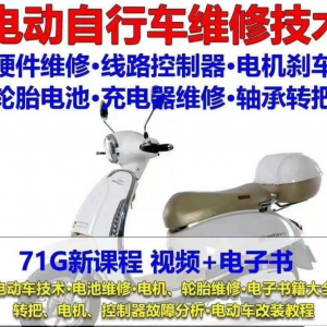电动车维修视频自学教程零基础学习常见故障保养技术案例讲解大全-淘宝虚拟宝库