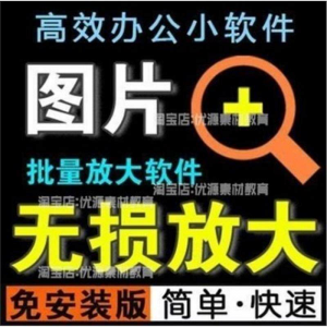 照片图片无损批量放大变大清晰高清滤镜小工具软件设计师美工淘宝-淘宝虚拟宝库