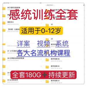 感统课程教案幼儿童训练早教机构视频0-12岁体智能培训测评资料-淘宝虚拟宝库