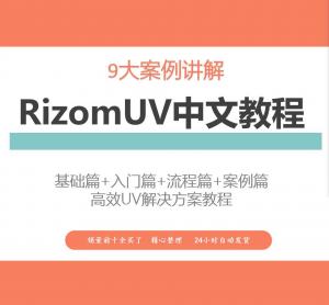 RizomUV中文教程高效UV解决方案视频教学零基础入门自学软件入门-淘宝虚拟宝库