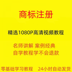 商标注册自己注册视频教程全套从入门到精通技巧培训学习在线课程-淘宝虚拟宝库