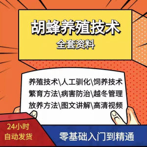 胡蜂养殖技术蜜蜂视频资料黄蜂黑盾怎样养胡蜂人工饲养教程大全-淘宝虚拟宝库