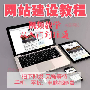 零基础快速网站建设教程 建站教学网站制作视频搭建网页设计课程-淘宝虚拟宝库