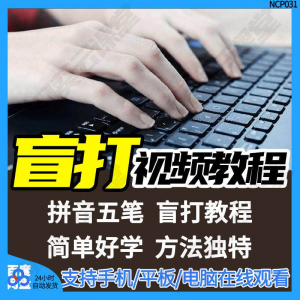 盲打不看键盘打字视频教学网课指法纠正零基础普通键盘私教版资料-淘宝虚拟宝库