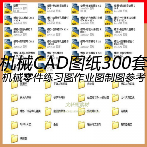 CAD机械图纸零件装配制图 300张作业练习图纸 学习参考资料图库-淘宝虚拟宝库