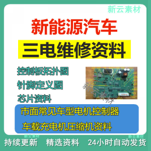 新能源汽车维修资料拓扑原理针脚图芯片三电控制器充电机压缩机-淘宝虚拟宝库