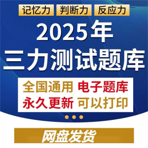 2025年三力测试题库c1c2证F证70周岁考记忆力判断力反应力测试题-淘宝虚拟宝库