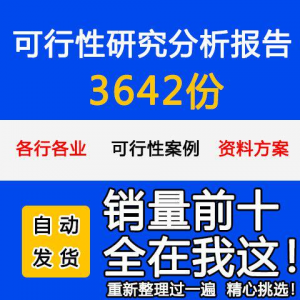 项目可行性研究分析报告案例品牌融资投资研究资料方案大全模板-淘宝虚拟宝库