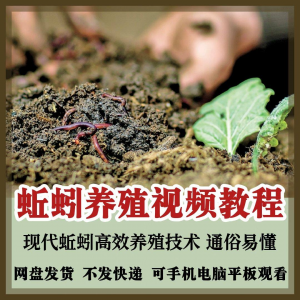 蚯蚓养殖技术视频教程素材零基础农业创业大棚如何养蚯蚓高效素材-淘宝虚拟宝库